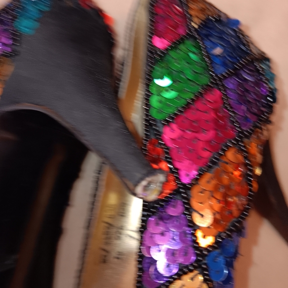 Vintage sequined pumps size 7.5 - Picture 2 of 4